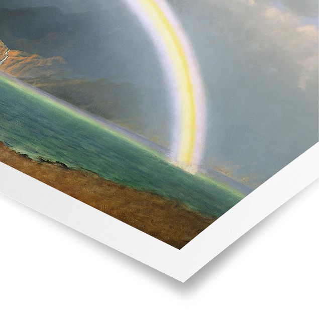 Posters quadros famosos Albert Bierstadt - Rainbow over the Jenny Lake, Wyoming