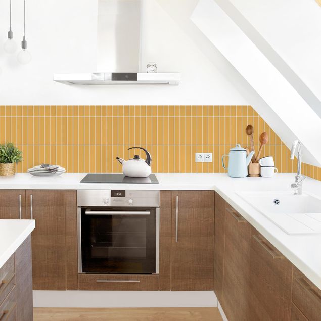 Backsplash de cozinha imitação azulejos Subway Tiles - Orange