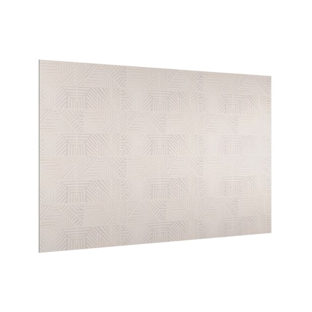 Painel antisalpicos Line Pattern Stamp In Taupe