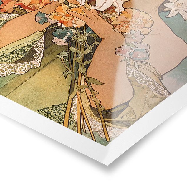 Posters quadros famosos Alfons Mucha - Flower