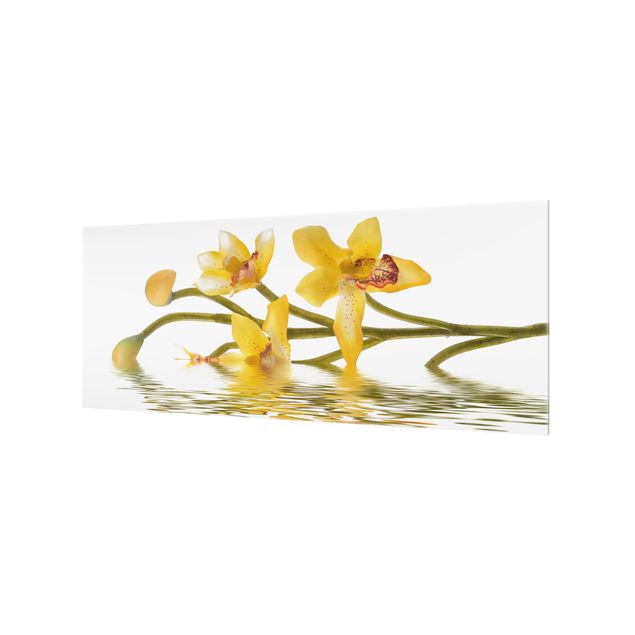 Painel anti-salpicos de cozinha Saffron Orchid Waters