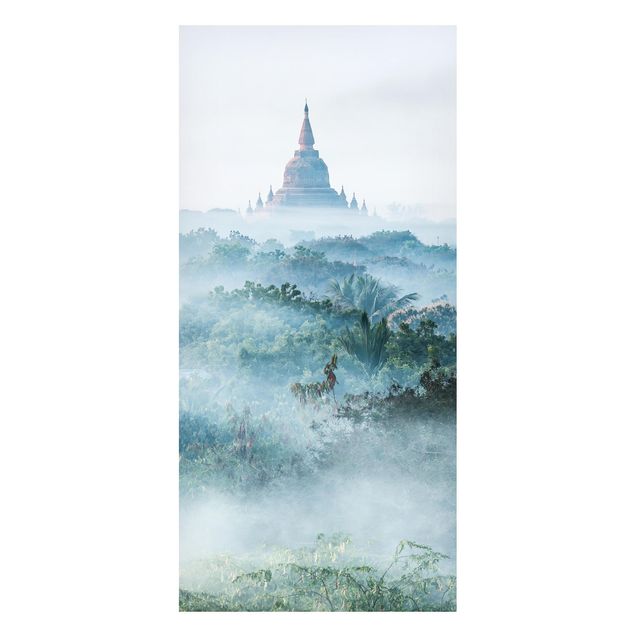 decoraçao cozinha Morning Fog Over The Jungle Of Bagan