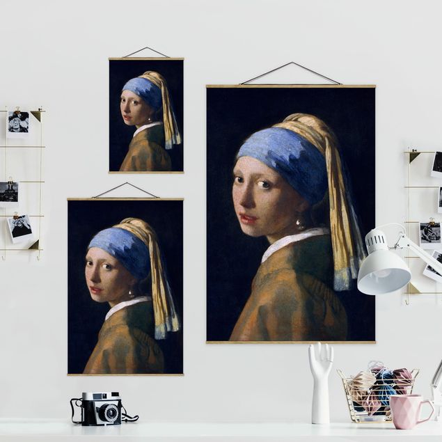 quadro em tons de azul Jan Vermeer Van Delft - Girl With A Pearl Earring