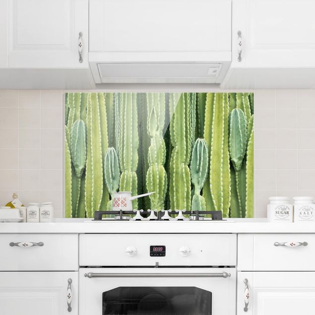 Painel anti-salpicos de cozinha flores Cactus Wall