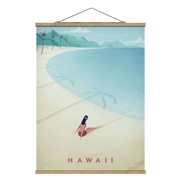 Quadros praia Travel Poster - Hawaii