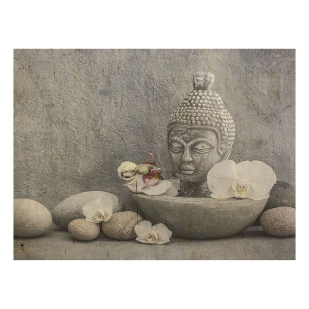 Quadros de Andrea Haase Zen Buddha, Orchid And Stone