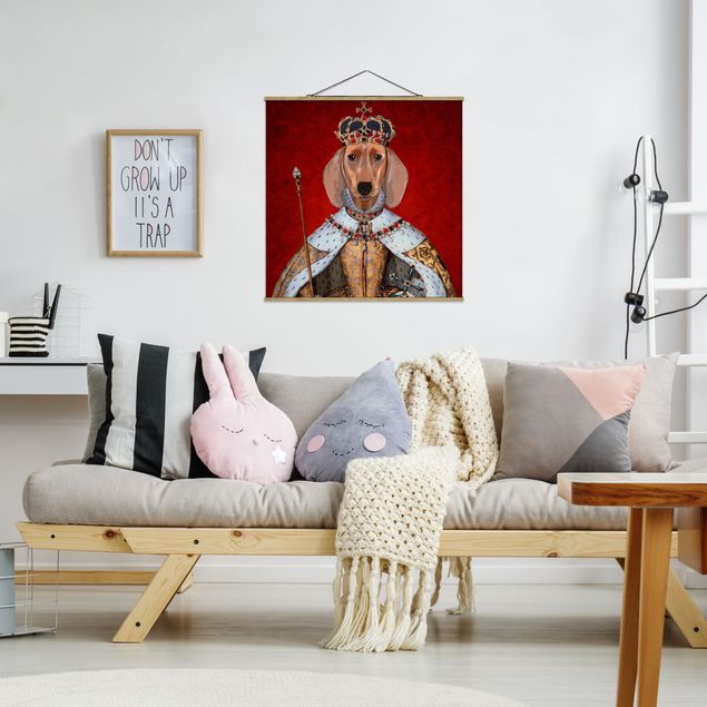 quadros modernos para quarto de casal Animal Portrait - Dachshund Queen