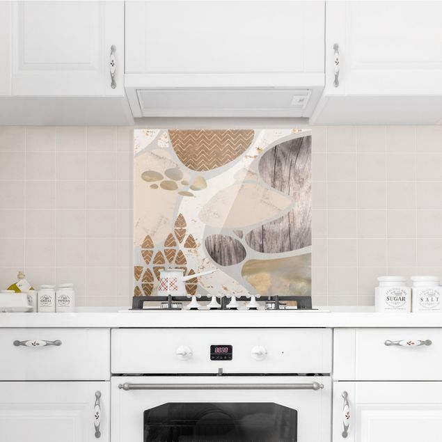 Painel anti-salpicos de cozinha imitação pedra Abstract Quarry Pastel Pattern