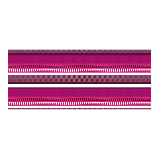 Papel autocolante para móveis Cama Malm IKEA Pink Ethnomix