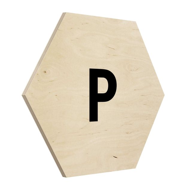 Quadros em madeira Letter White P