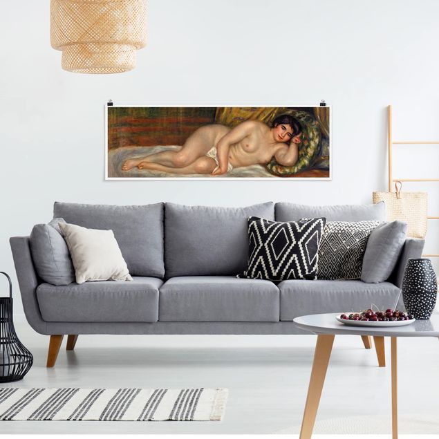 Quadros movimento artístico Impressionismo Auguste Renoir - Lying female Nude (Gabrielle)