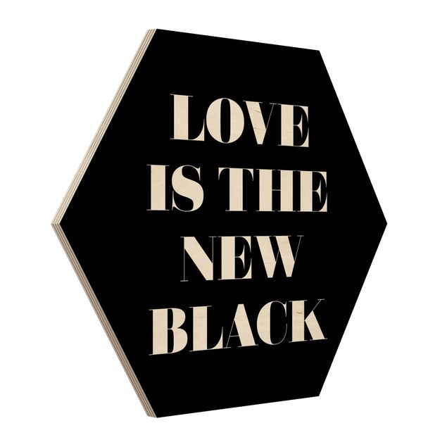 quadros em madeira para decoração Love Is The New Black
