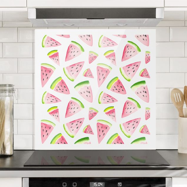 decoraçoes cozinha Watercolour Melon Pieces With Frame