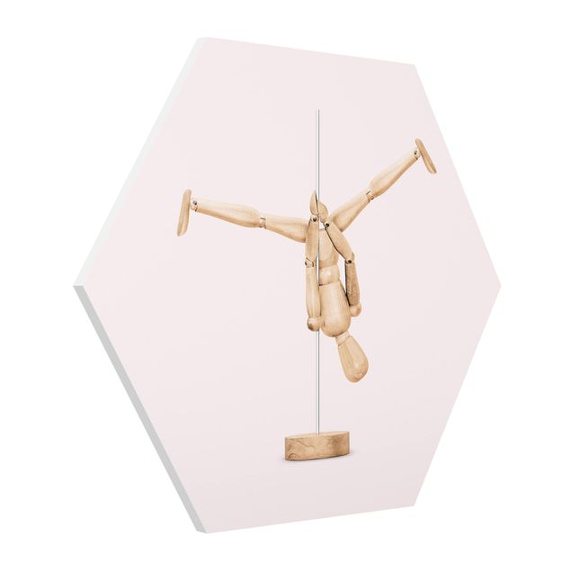 Quadros modernos Pole Dance With Wooden Figure