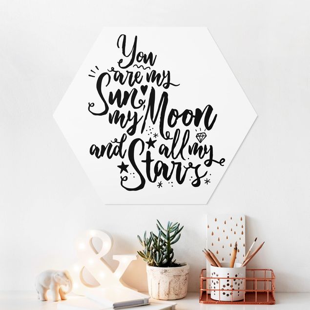 decoraçao para parede de cozinha You Are My Sun, My Moon And All My Stars