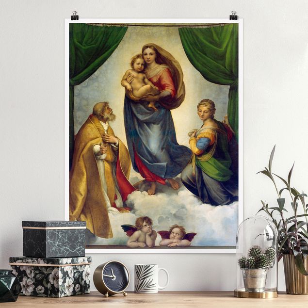 Quadros movimento artístico Expressionismo Raffael - The Sistine Madonna