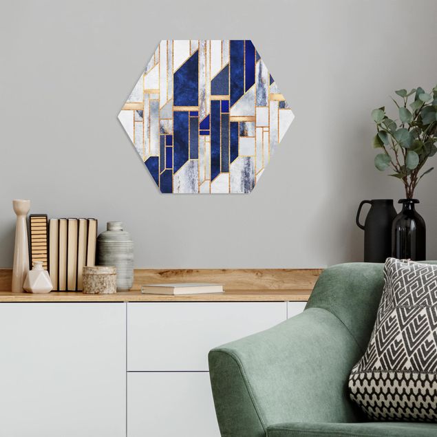 Quadros famosos Geometric Shapes With Gold