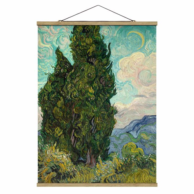 Quadros movimento artístico Pós-impressionismo Vincent van Gogh - Cypresses