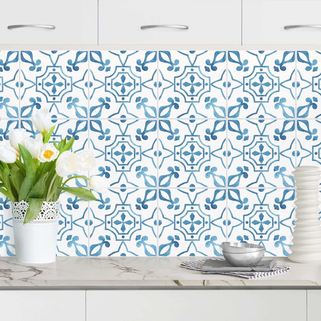 decoraçao para parede de cozinha Watercolour Tiles - Sagres
