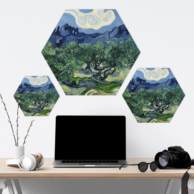 Quadros natureza Vincent Van Gogh - Olive Trees