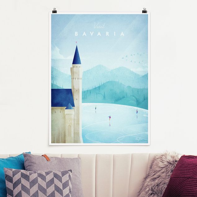 decoraçao para parede de cozinha Travel Poster - Bavaria