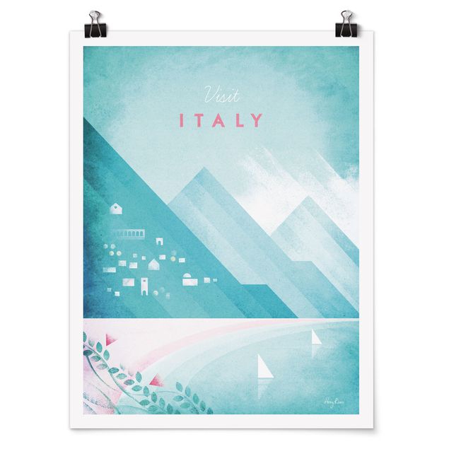quadros de paisagens Travel Poster - Italy