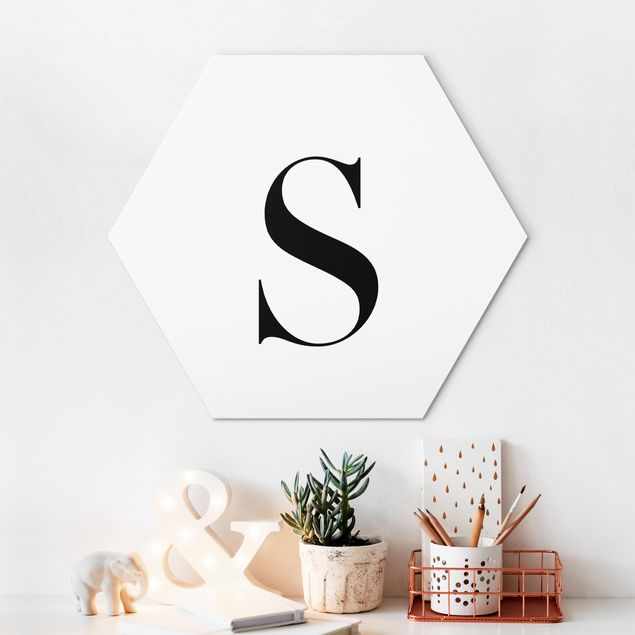 decoraçoes cozinha Letter Serif White S
