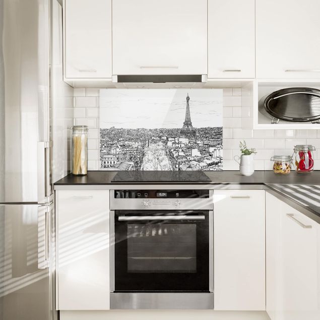 painel anti salpicos cozinha City Study - Paris