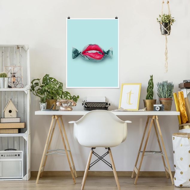 Posters quadros famosos Candy With Lips