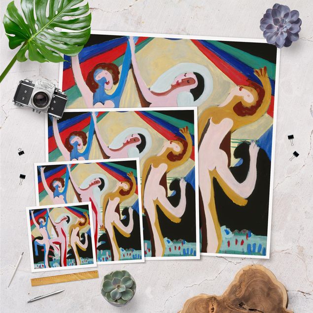 decoração quadros Ernst Ludwig Kirchner - colour Dance