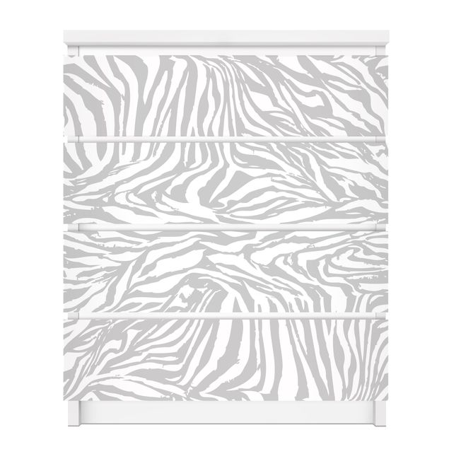 películas adesivas Zebra Design Light Grey Stripe Pattern