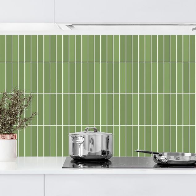 decoraçao para parede de cozinha Subway Tiles - Green