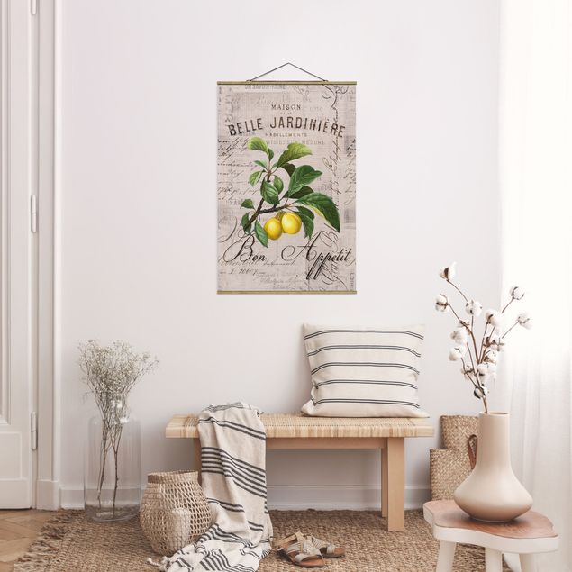 Quadros florais Shabby Chic Collage - Plum
