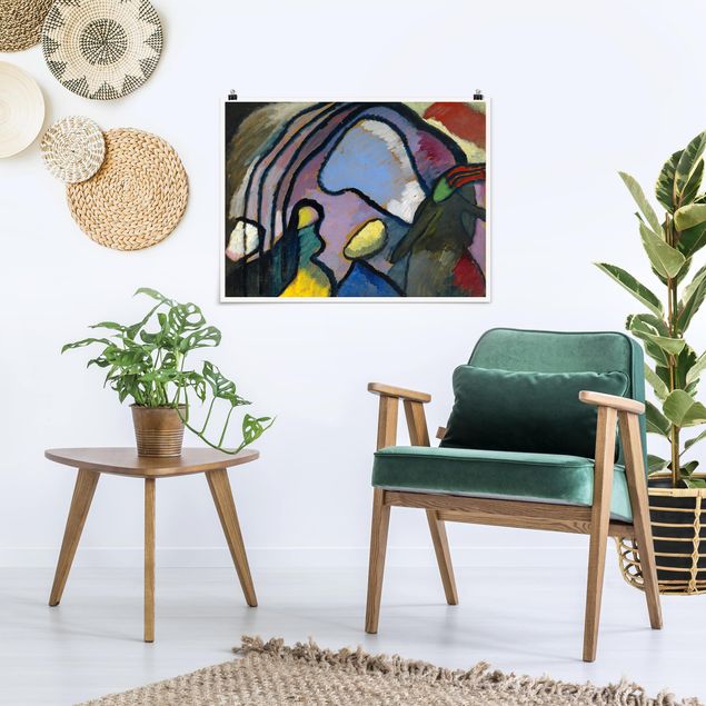 decoraçao para parede de cozinha Wassily Kandinsky - Study For Improvisation 10