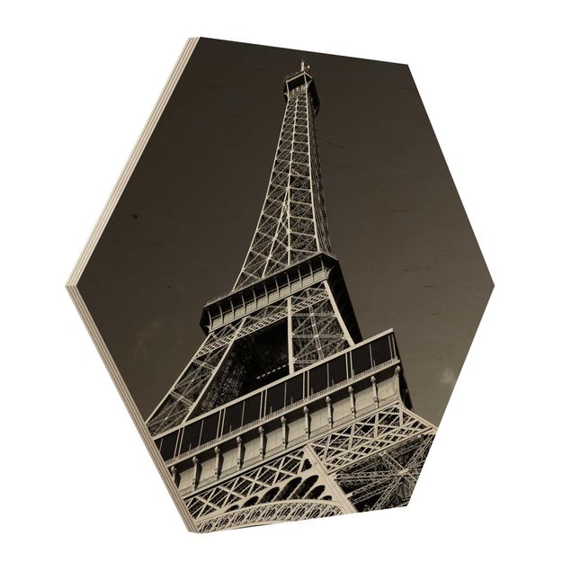 Quadros hexagonais Eiffel tower