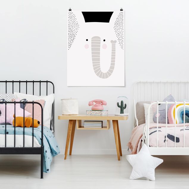 decoração para quartos infantis Zoo With Patterns - Elephant
