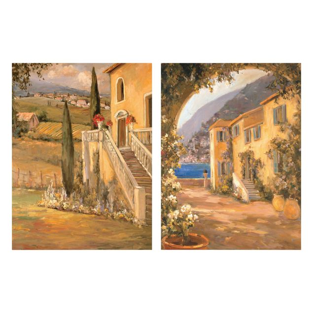 Telas decorativas paisagens Italian Landscape Set I