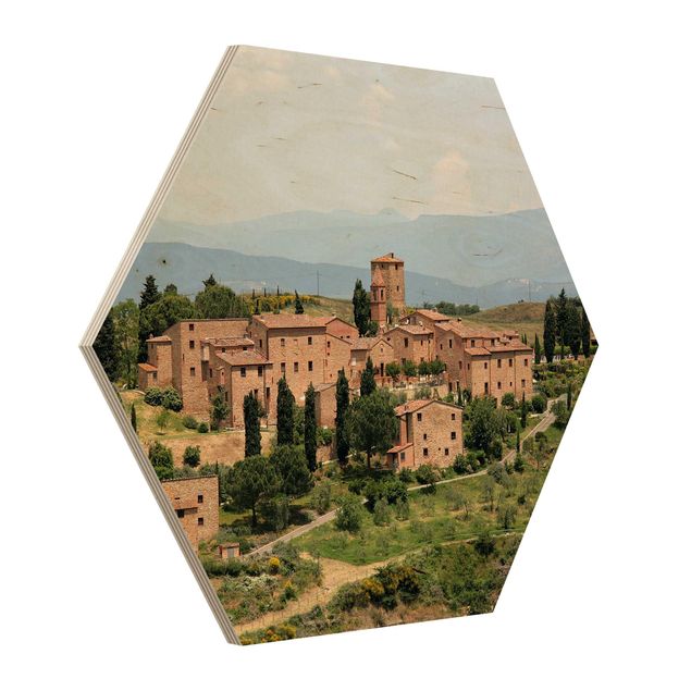Quadros hexagonais Charming Tuscany