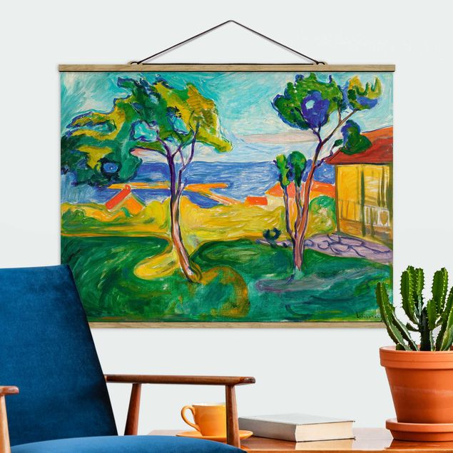 Quadros movimento artístico Expressionismo Edvard Munch - The Garden In Åsgårdstrand