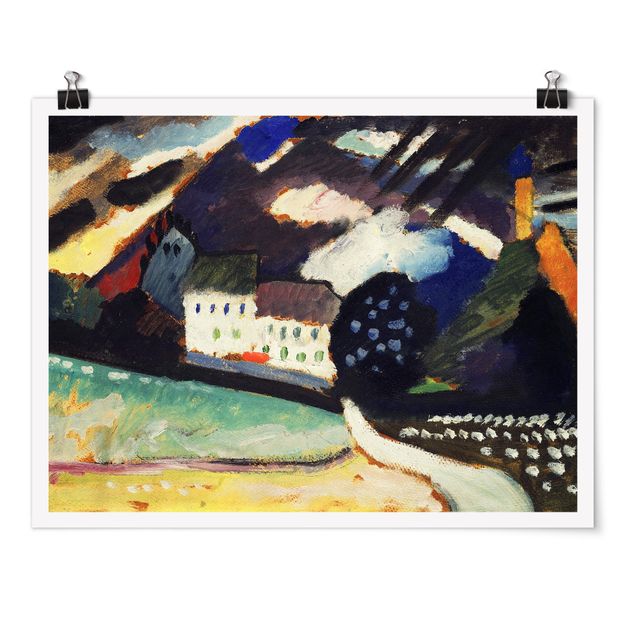 Posters quadros famosos Wassily Kandinsky - Murnau, Castle And Church Ii