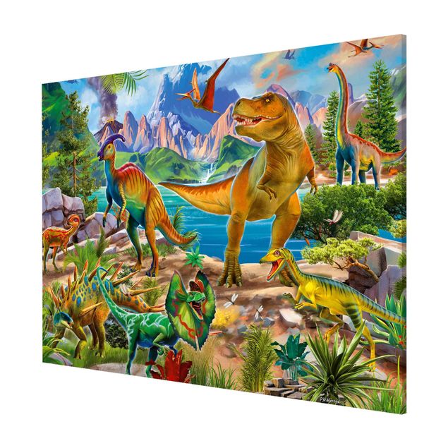 Quadros modernos T-Rex And Parasaurolophus