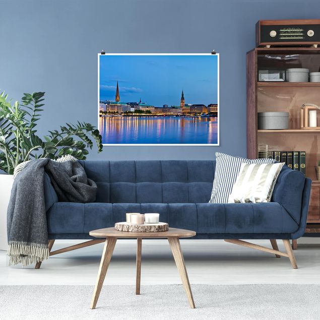 Posters cidades e paisagens urbanas Hamburg Skyline