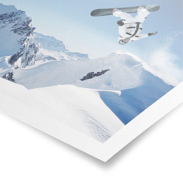 decoração quadros Flying Snowboarder