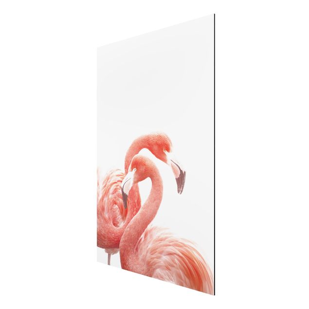 quadros decorativos para sala modernos Two Flamingos