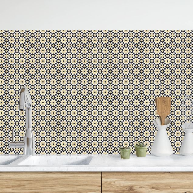 decoraçoes cozinha Oriental Patterns With Golden Flowers