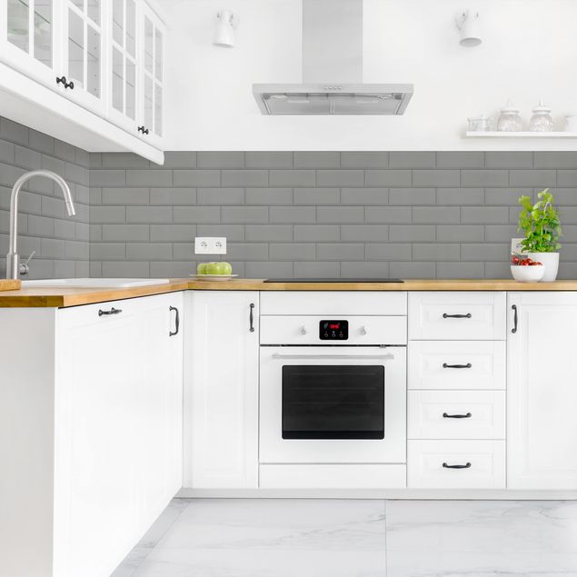 Backsplash de cozinha imitação pedra Ceramic Tiles Light Grey