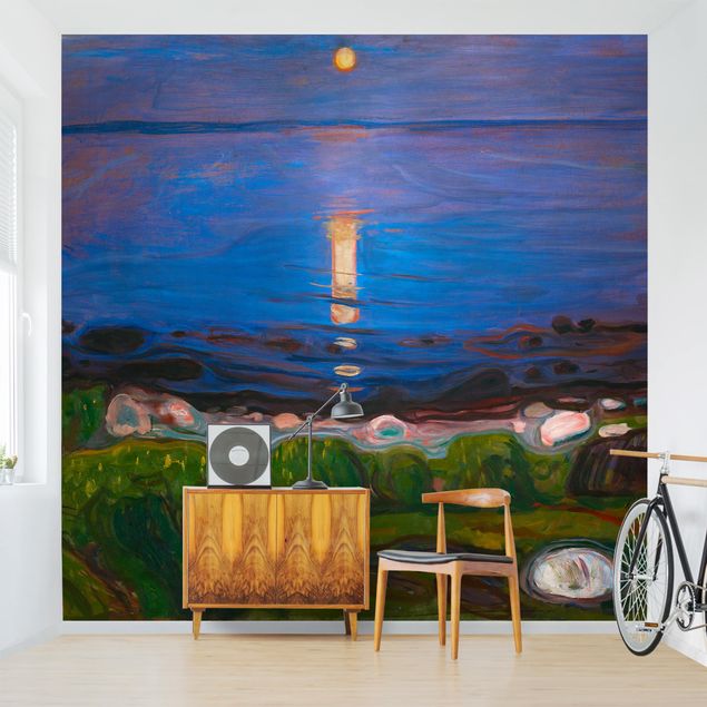 Quadros por movimento artístico Edvard Munch - Summer Night By The Beach