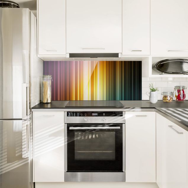 Painel anti-salpicos de cozinha padrões Rainbow Light