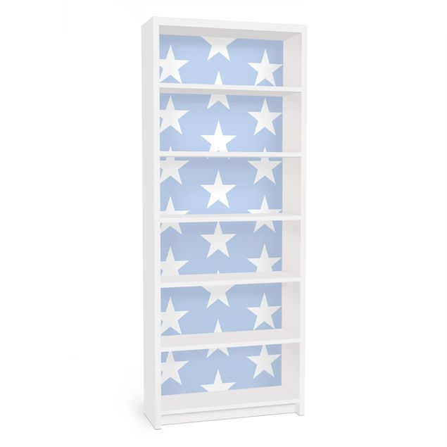 decoração para quartos infantis White Stars On Blue