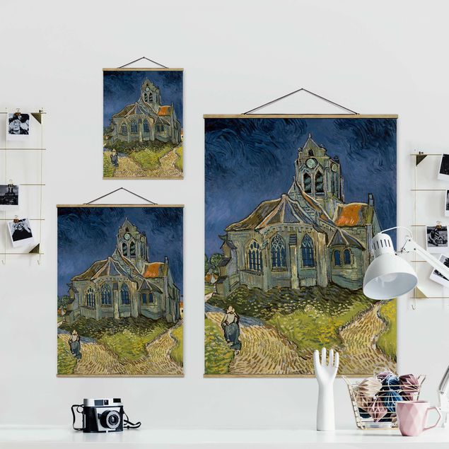 Quadros cidades Vincent van Gogh - The Church at Auvers